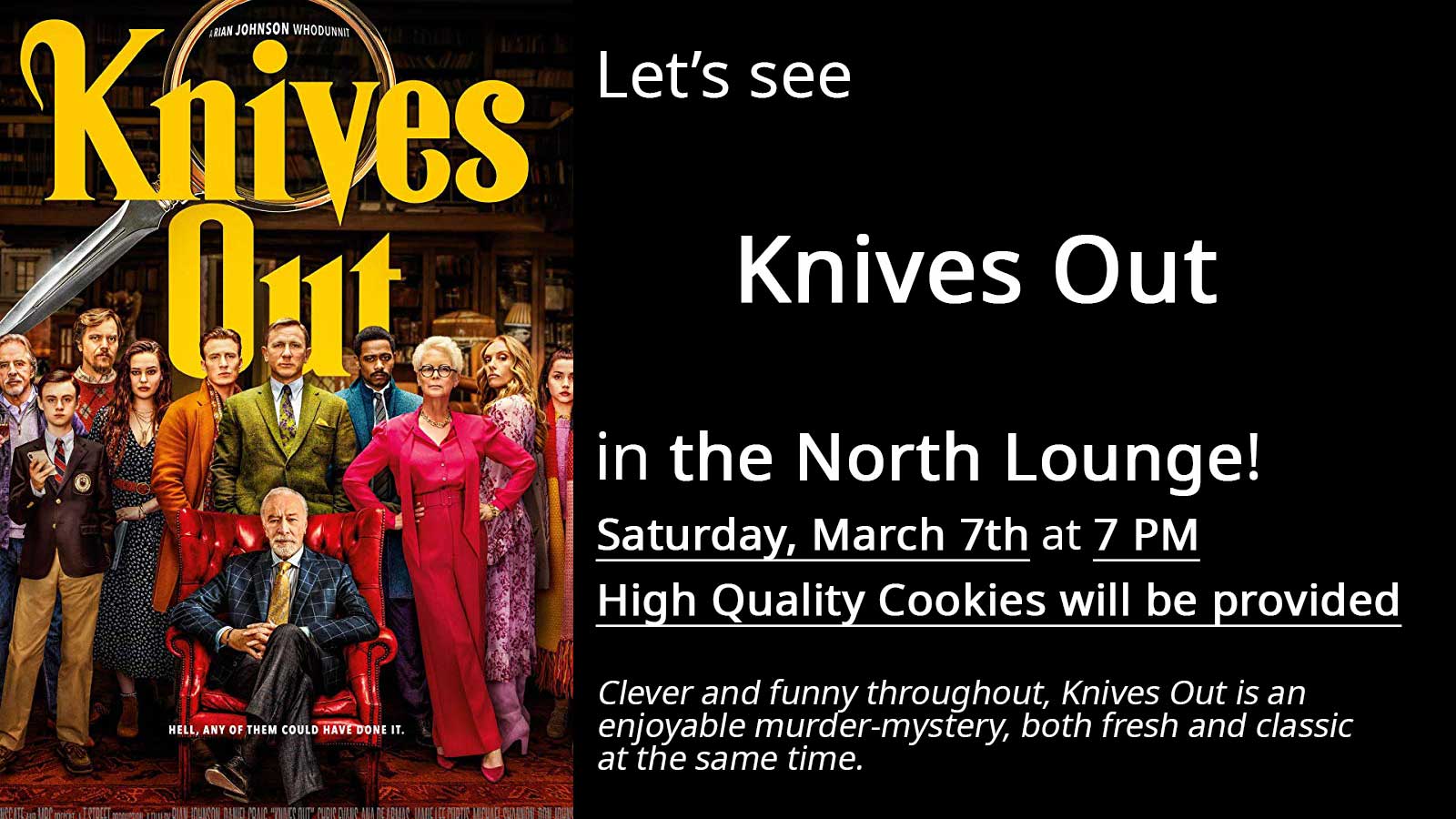 Knives night out movie poster
